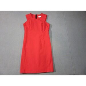 Milly Dress Womens 4 Red  Sleeveless Sheath Exposed Zip Mini USA Cocktail Party